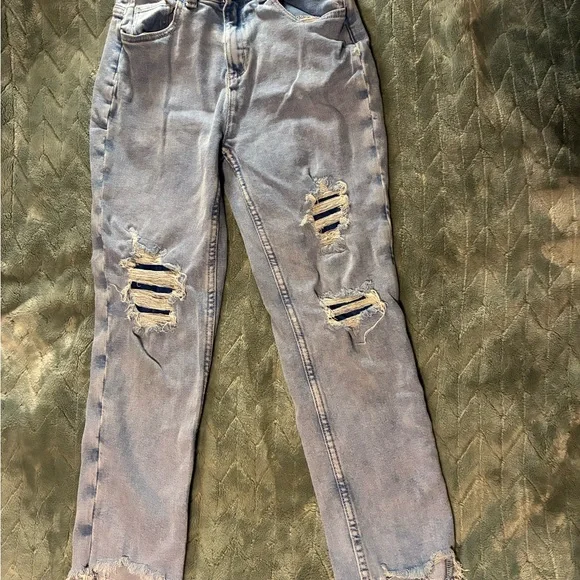 Justice Distressed Blue Jeans for Kids - Picture 1 of 1